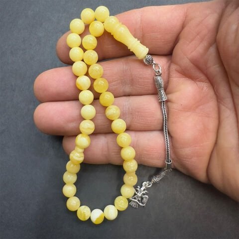 Kaliningrad Damla Kehribar Küre Tespih 7 (mm)-5