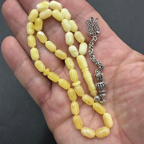 Akça Kaliningrad Damla Kehribar Tespih 5.5*9 (mm)-1