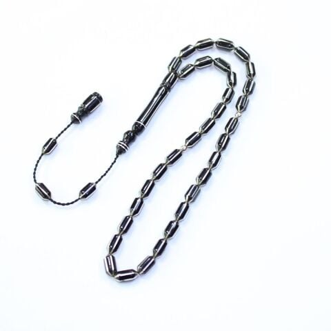 Sistemli 6 lı Kapruz İşleme Oltu Taşı Tespih 4,5*8 (mm)