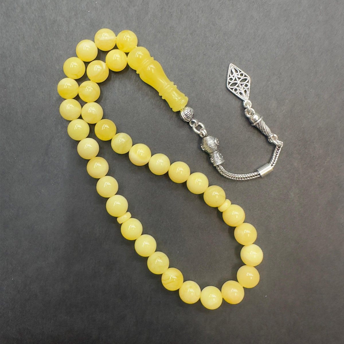 Kaliningrad Damla Kehribar Küre Tespih 7 (mm)-6