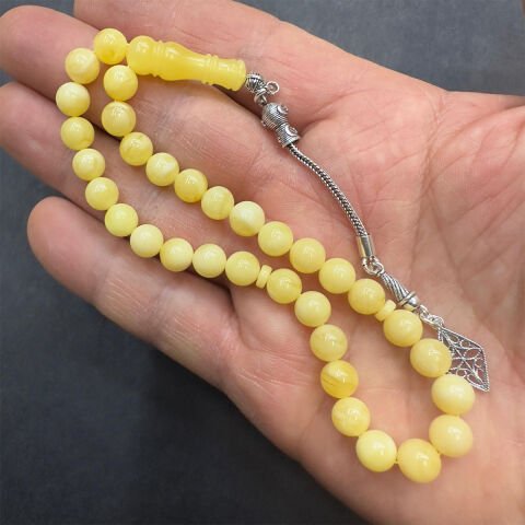 Kaliningrad Damla Kehribar Küre Tespih 7 (mm)-6