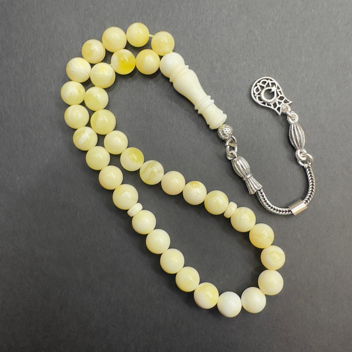 Akça Kaliningrad Damla Kehribar Küre Tespih 6,5 (mm)