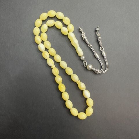 Akça Kaliningrad Damla Kehribar Beyzi Tespih 6,5*8,5 (mm)