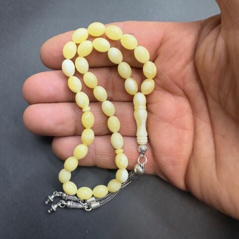 Akça Kaliningrad Damla Kehribar Beyzi Tespih 6,5*8,5 (mm)