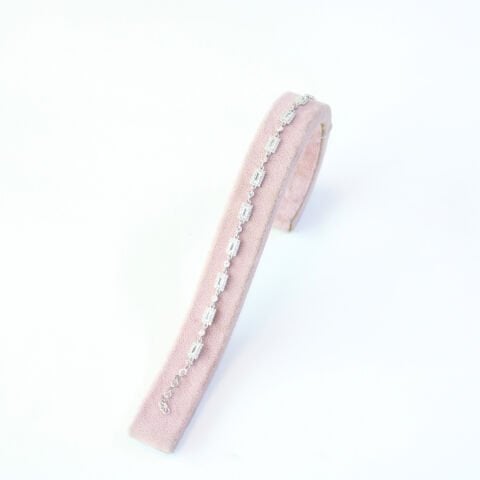 Beyaz Zirkon Taşlı Gümüş Bileklik