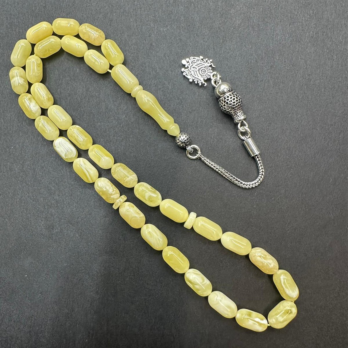 Akça Kaliningrad Damla Kehribar Tespih 5*9 (mm)-1