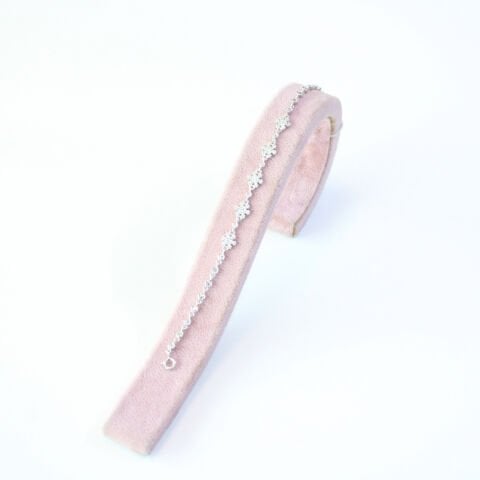 Kar Tanesi Zirkon Taşlı Gümüş Bileklik