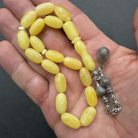 Maskot Kaliningrad Damla Kehribar Tespih 8*14,5 (mm)