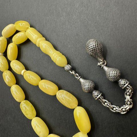 Maskot Kaliningrad Damla Kehribar Tespih 8*14,5 (mm)