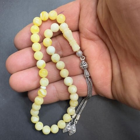 Akça Kaliningrad Damla Kehribar Küre Tespih 7 (mm)