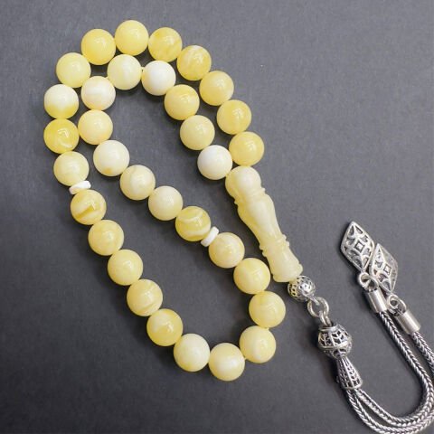 Akça Kaliningrad Damla Kehribar Küre Tespih 7 (mm)