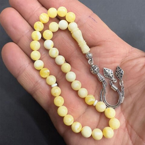 Akça Kaliningrad Damla Kehribar Küre Tespih 7 (mm)