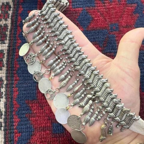 Antika Gümüş Kolye