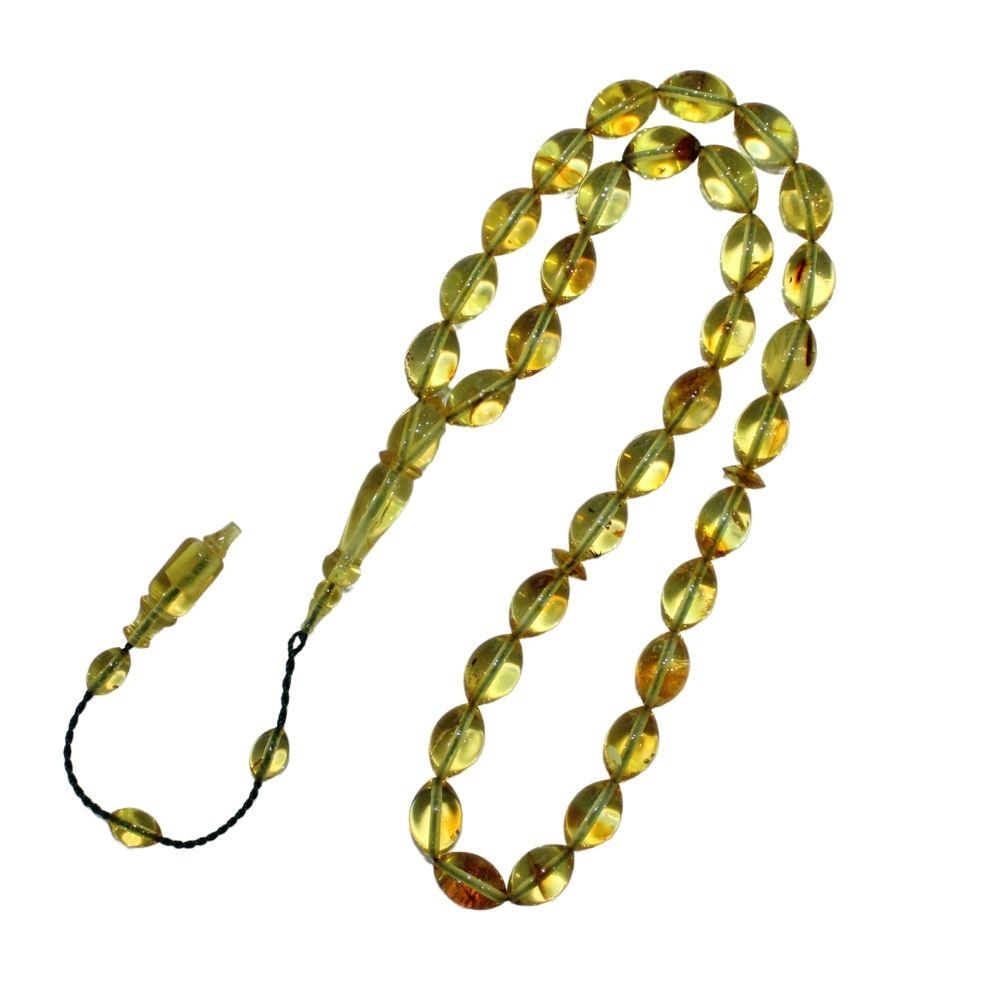 Şeffaf Ukrayna Damla Kehribar Tespih 8,5*13 (mm)