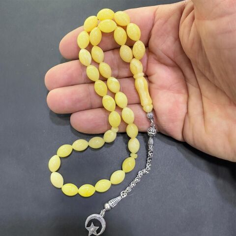 Akça Kaliningrad Damla Kehribar Beyzi Tespih 7,5*11 (mm)