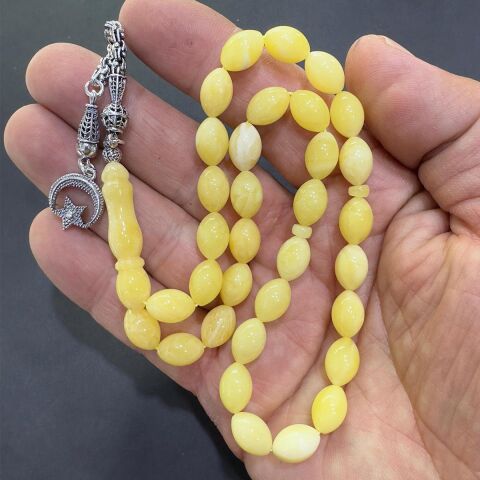 Akça Kaliningrad Damla Kehribar Beyzi Tespih 7,5*11 (mm)