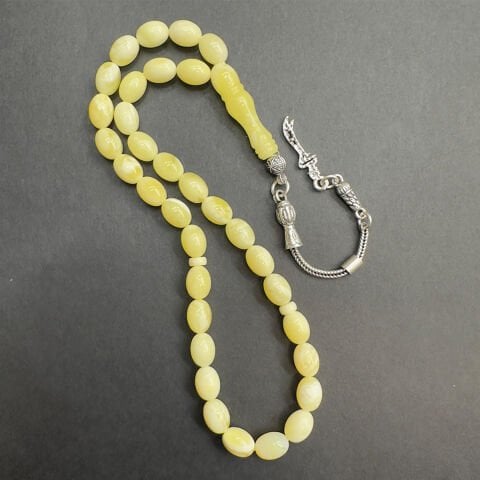 Akça Kaliningrad Damla Kehribar Beyzi Tespih 6*8 (mm)