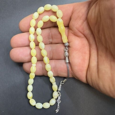 Akça Kaliningrad Damla Kehribar Beyzi Tespih 6*8 (mm)