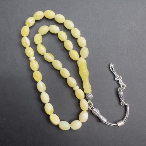 Akça Kaliningrad Damla Kehribar Beyzi Tespih 6*8 (mm)