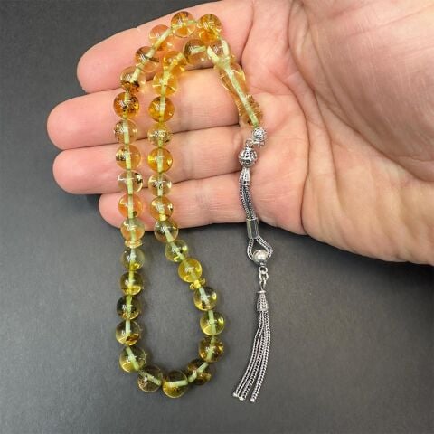 Toprak Fosilli Kaliningrad Damla Kehribar Tespih 8.5 (mm)