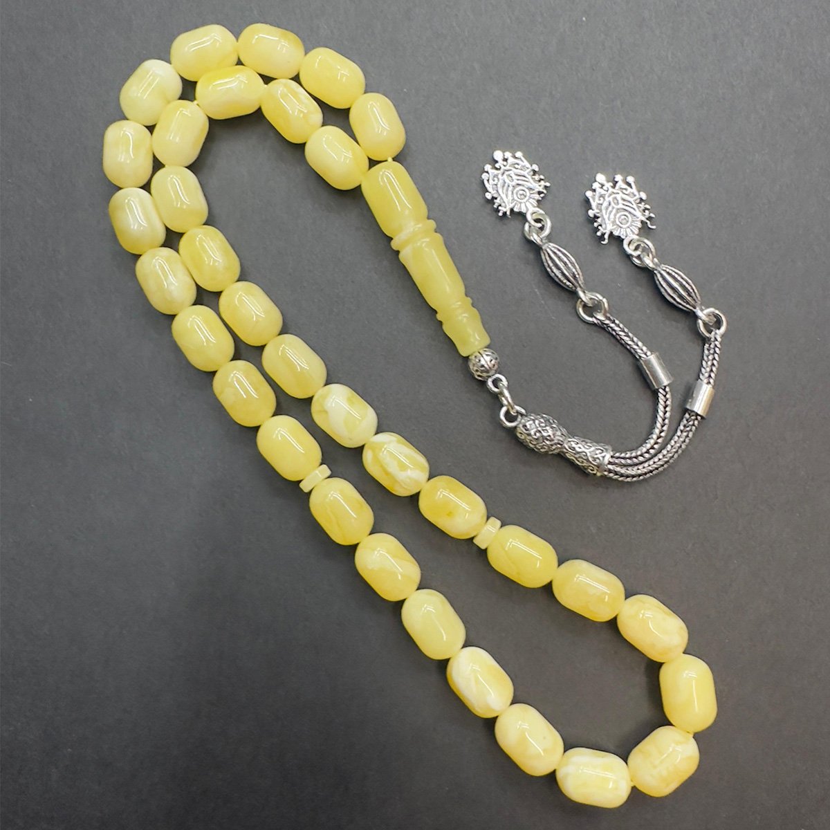 Akça Kaliningrad Damla Kehribar Kapsül Tespih 6,5*9,5 (mm)