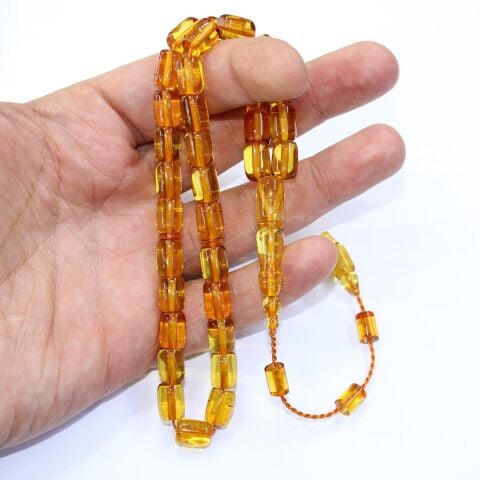 Kapsül Şeffaf Ukrayna Damla Kehribar Tespih 7,5*10 (mm)