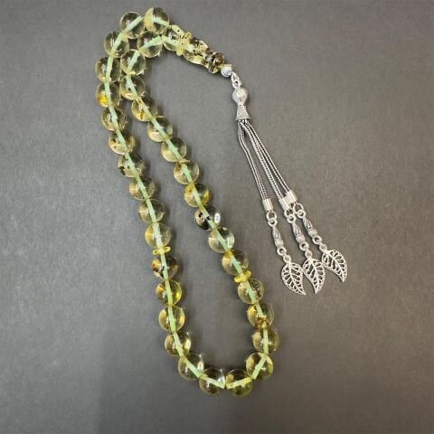 Toprak Fosilli Kaliningrad Damla Kehribar Tespih 9 (mm)