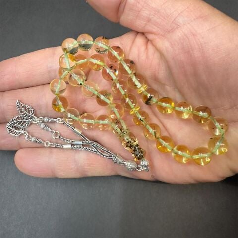 Toprak Fosilli Kaliningrad Damla Kehribar Tespih 9 (mm)