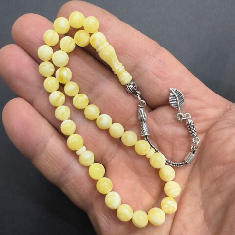 Akça Kaliningrad Damla Kehribar Küre Tespih 6,5 (mm)-1