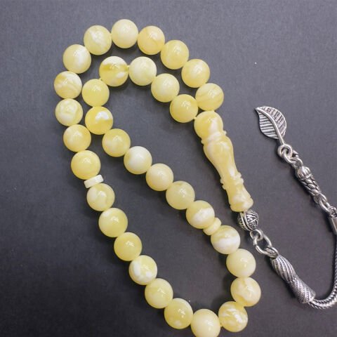 Akça Kaliningrad Damla Kehribar Küre Tespih 6,5 (mm)-1