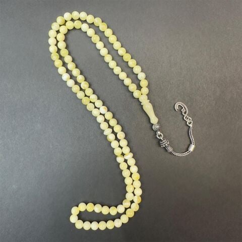 99 luk Akça Damla Kehribar Tespih 5 (mm)