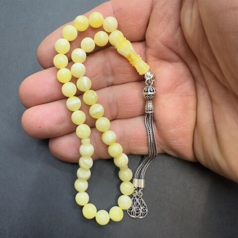 Akça Kaliningrad Damla Kehribar Küre Tespih 7 (mm)