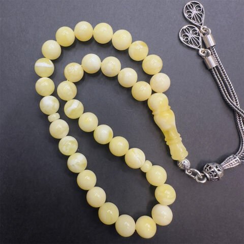 Akça Kaliningrad Damla Kehribar Küre Tespih 7 (mm)