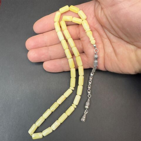 Akça Damla Kehribar Kapsül Tespih 6*11,5 (mm)