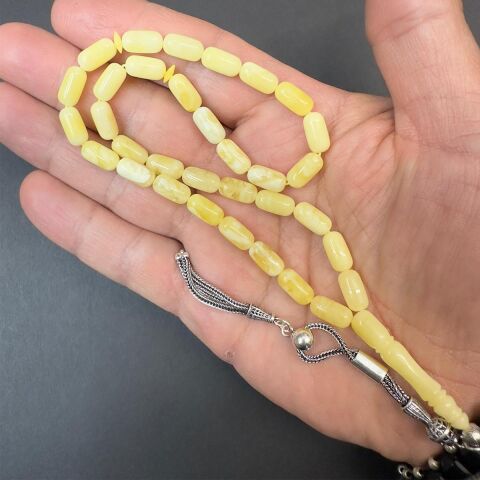 Akça Kaliningrad Damla Kehribar Kaspül Tespih 5,5*10,5 (mm)