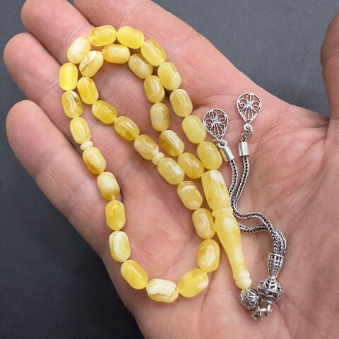 N.N Kaliningrad Damla Kehribar Kapsül Tespih 6*9 (mm)