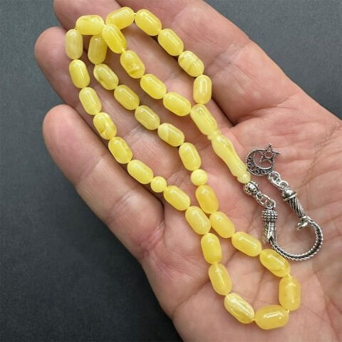 Kaliningrad Damla Kehribar Tespih 5,5*9 (mm)-6