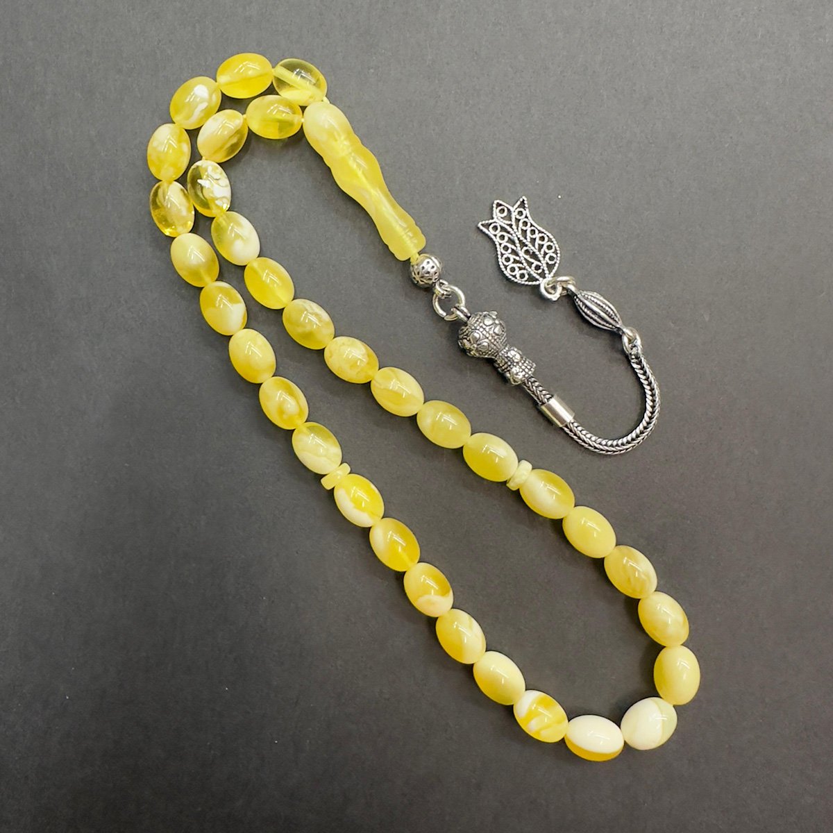 N.N Kaliningrad Damla Kehribar Beyzi Tespih 6*8 (mm)