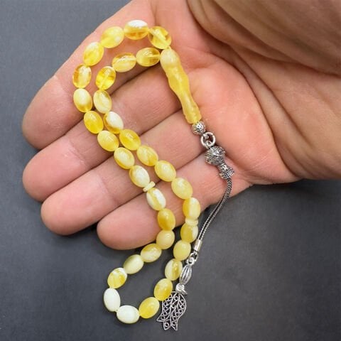 N.N Kaliningrad Damla Kehribar Beyzi Tespih 6*8 (mm)