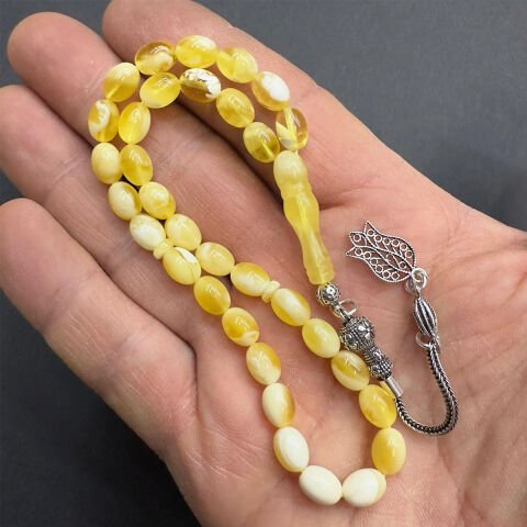 N.N Kaliningrad Damla Kehribar Beyzi Tespih 6*8 (mm)