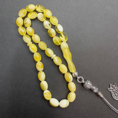 N.N Kaliningrad Damla Kehribar Beyzi Tespih 6*8 (mm)