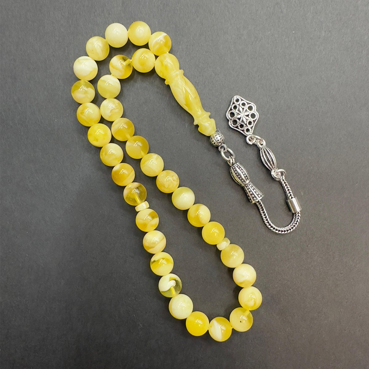 N.N Kaliningrad Damla Kehribar Küre Tespih 7 (mm)