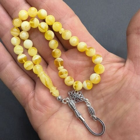 N.N Kaliningrad Damla Kehribar Küre Tespih 7 (mm)