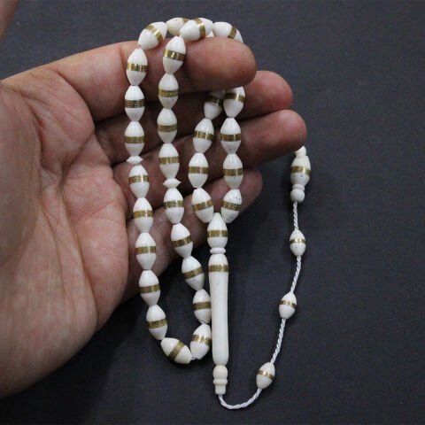 Sarmal Prinç İşlemeli Deve Kemiği Tespih 6*9,5 (mm)