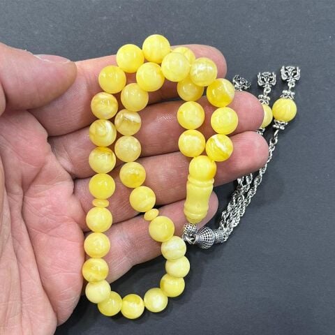 Akça Kaliningrad Damla Kehribar Küre Tespih 9,3 (mm)