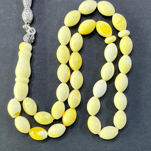 Akça Kaliningrad Damla Kehribar Beyzi Tespih 6*9 (mm)