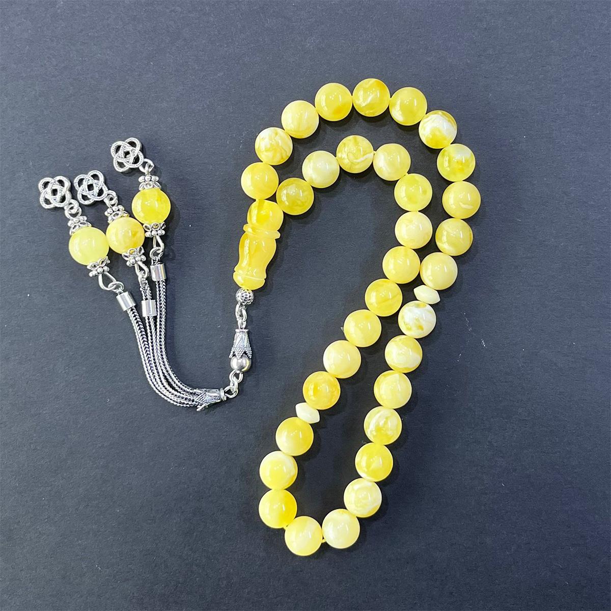 Akça Kaliningrad Damla Kehribar Küre Tespih 8,8 (mm)