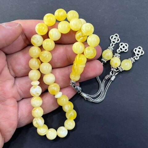 Akça Kaliningrad Damla Kehribar Küre Tespih 8,8 (mm)