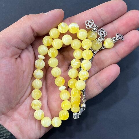 Akça Kaliningrad Damla Kehribar Küre Tespih 8,8 (mm)