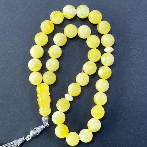 Akça Kaliningrad Damla Kehribar Küre Tespih 8,8 (mm)